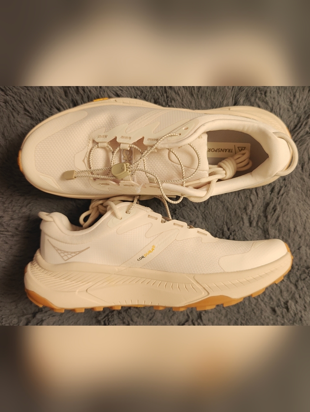 NEW! Hoka ONE One Transport Women's Trail Running Shoes Eggnog - Picture 3 of 13
